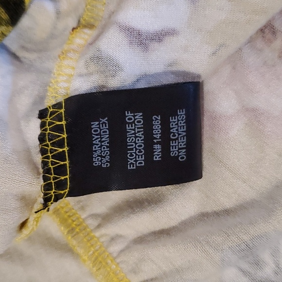 Torrid Yellow Floral Super Soft Tiered Babydoll Tank Women 0 - Picture 5 of 8